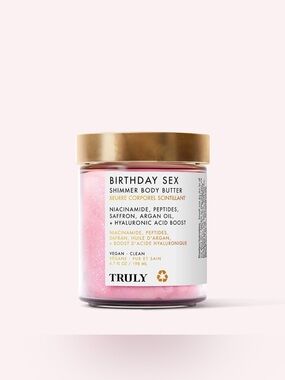 TRULY Birthday Sex Shimmer Body Butter 6.7 oz NIB Hydrating Glow